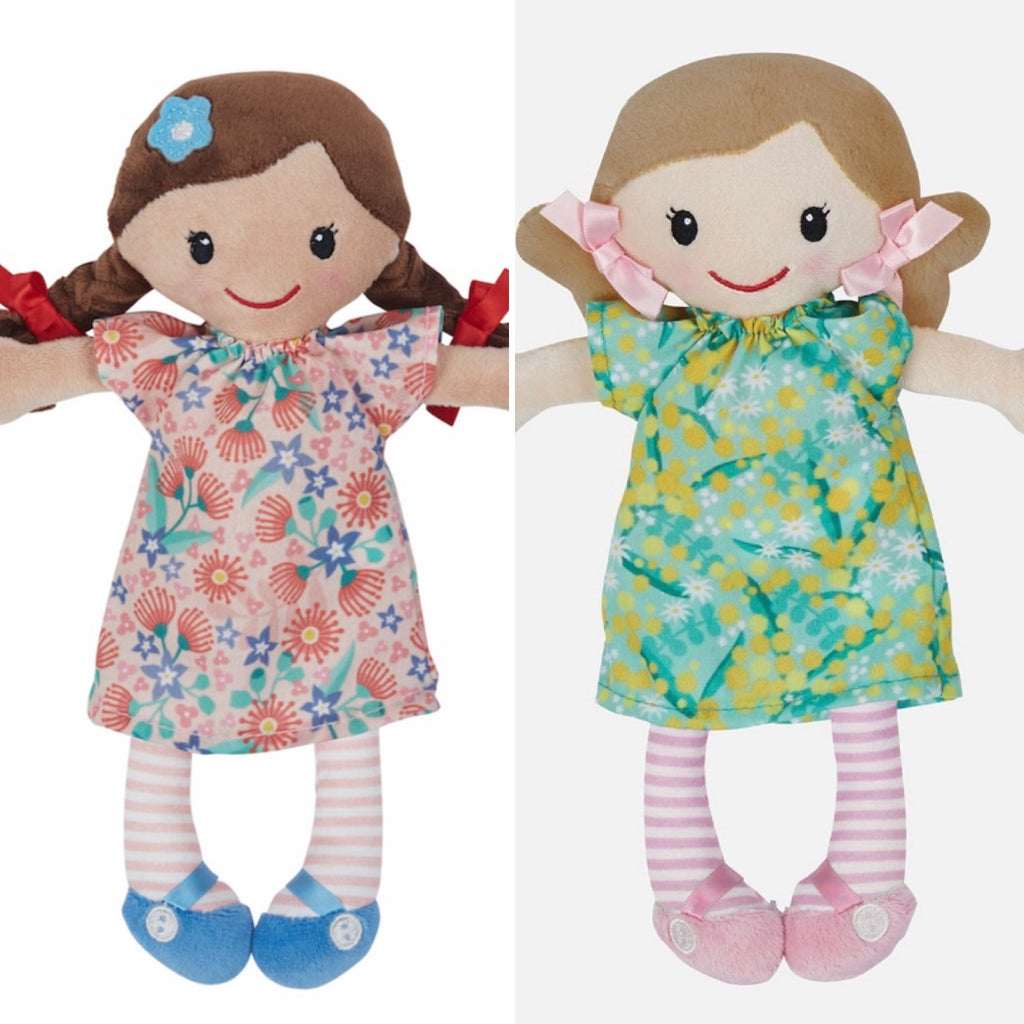 Nellie & Matilda Mini Rag Dolls  Tiger Tribe   