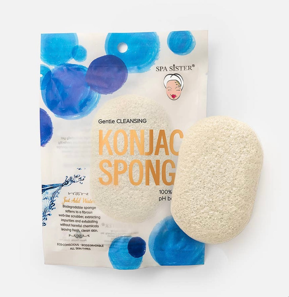 Konjac Sponge  Bath Accessories Company Pure White  