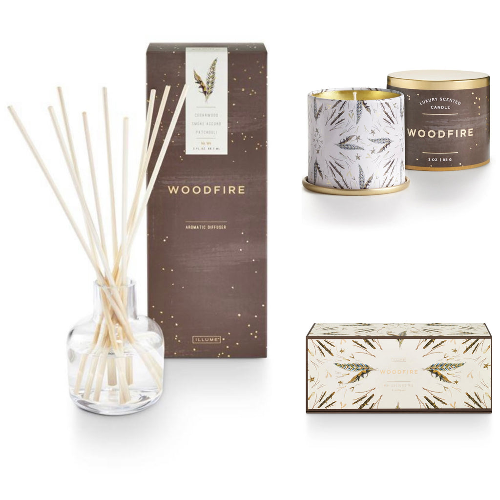 Woodfire Candles and Diffuser  Illume   