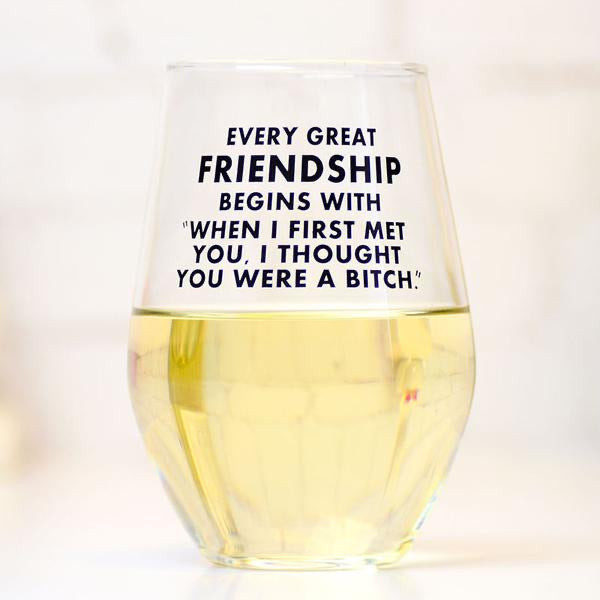 Friendship Wine Glass  Meriwether   