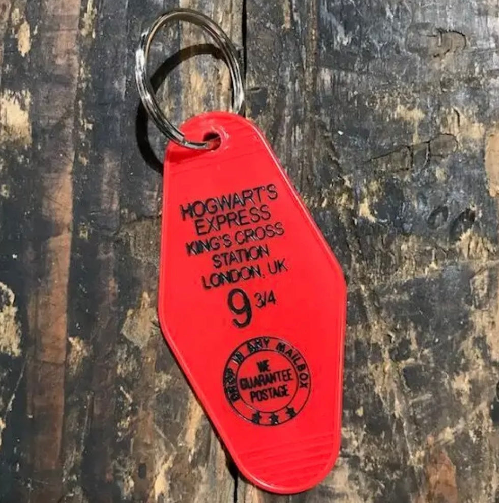 Pop Culture Motel Key Fobs  3 Sisters Design Co Hogwart's Express  