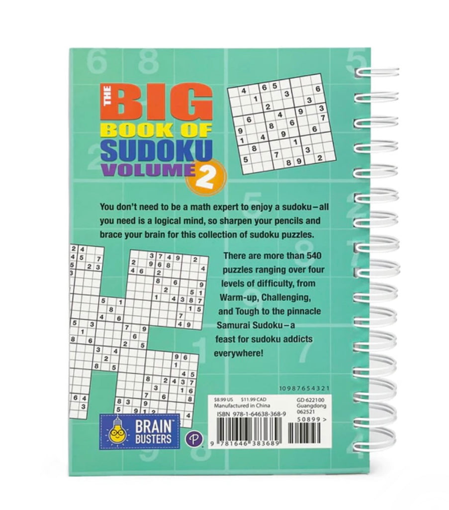 The Big Book of Sudoku Vol. 2  Cottage Door Press   