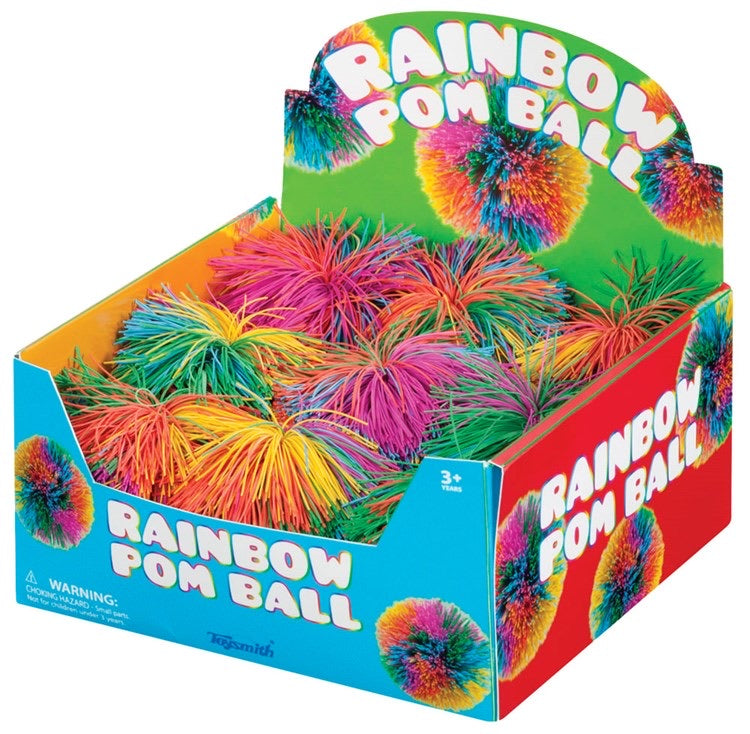 Rainbow Pom Ball  Toysmith   