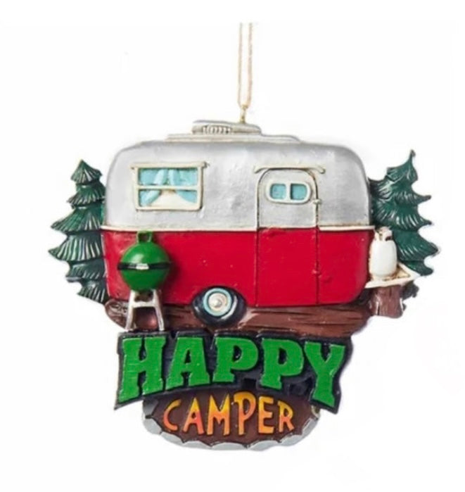 Camper Personalized Ornament  Kurt Adler Happy Camper  