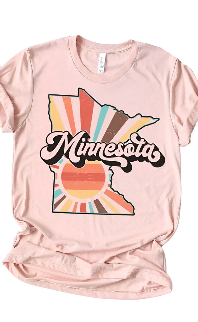 Minnesota Sunshine Retro Tee Shirts Kissed Apparel   