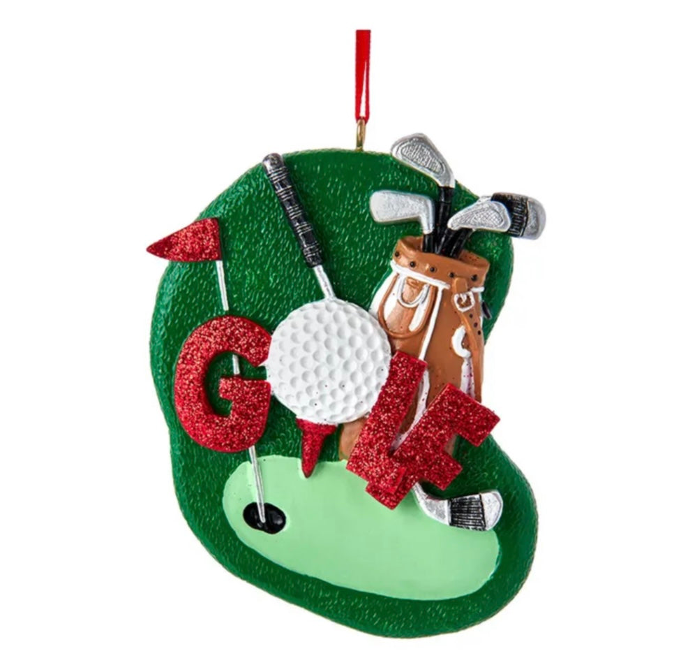 Golf Personalized Ornament  Kurt Adler   