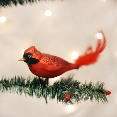 Large Red Cardinal Ornament  Old World Christmas   