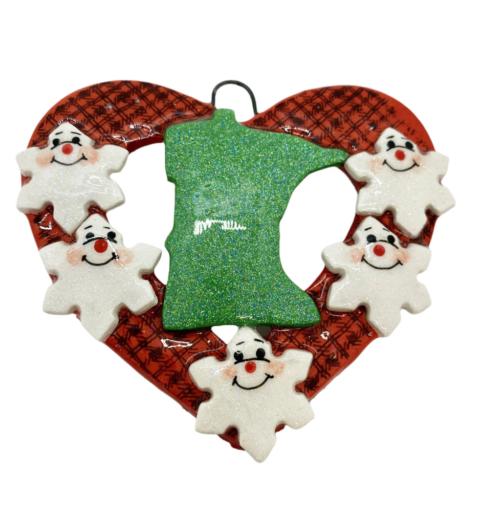 Minnesota Family Personalized Dough Ornament  Anything Doughs Family of 5  