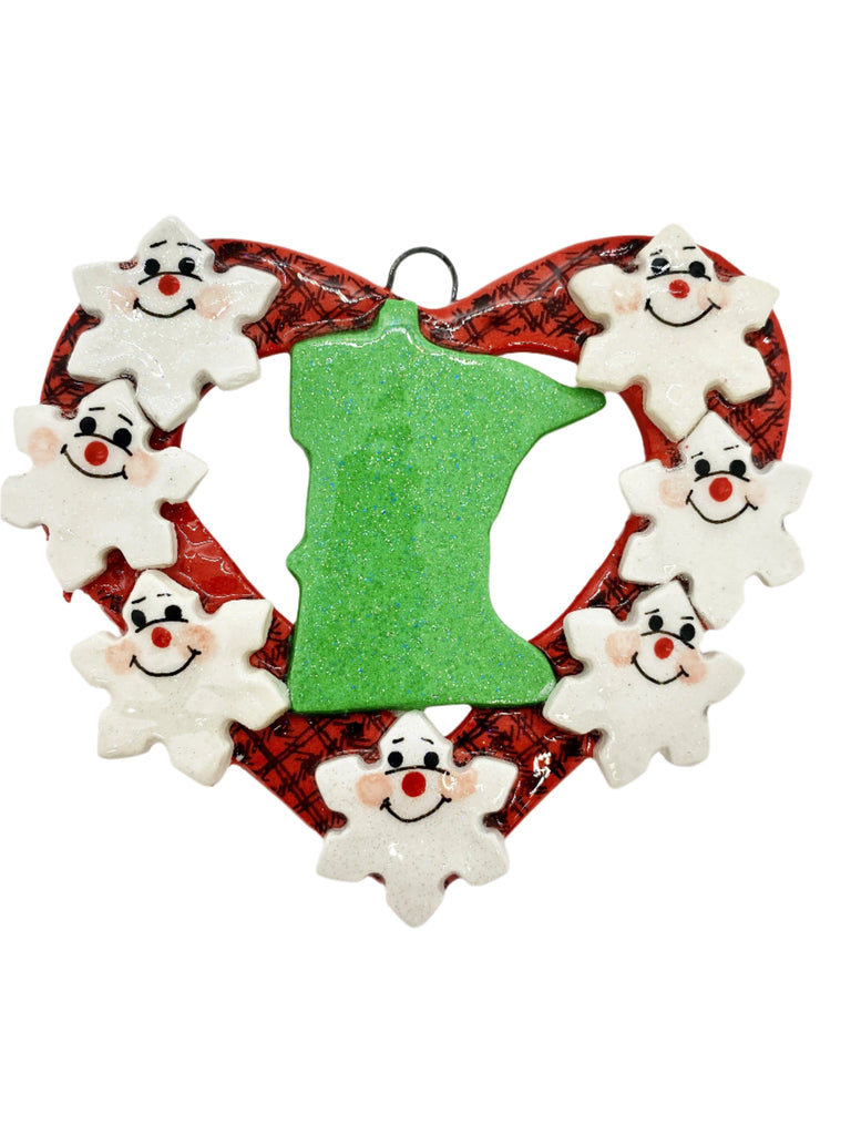 Minnesota Family Personalized Dough Ornament  Anything Doughs Family of 7  