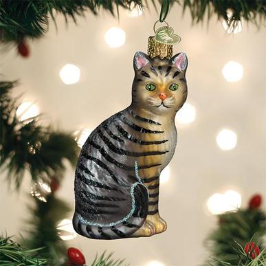 Tabby Cat Ornament  Old World Christmas   