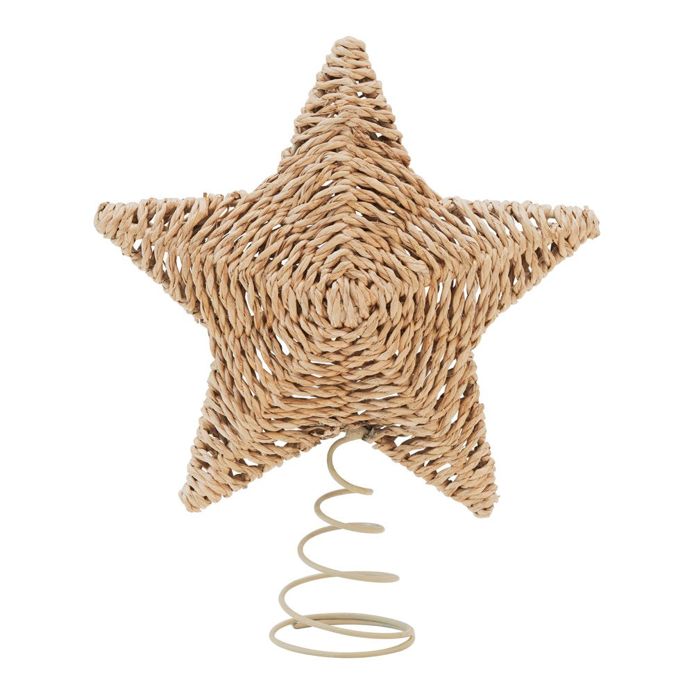 Rattan Star Tree Topper  Creative Co-Op   