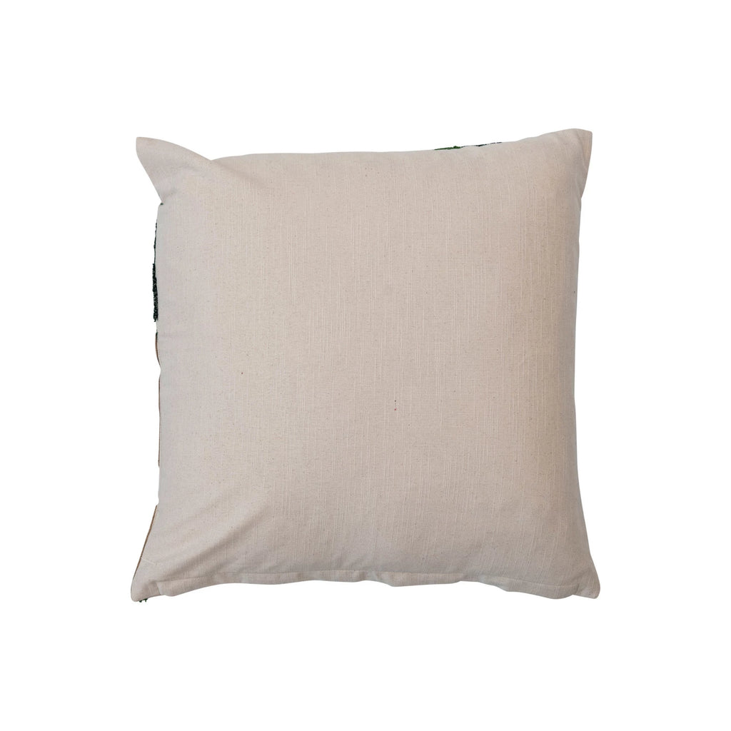 Trees & French Knots Embroidered Pillow  Creative Co-Op   